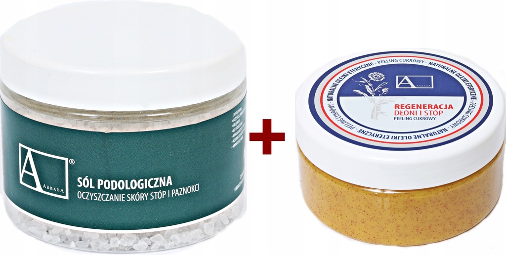 ARKADA ZESTAW PIELĘGNACYJNY: SÓL 500g+PEELING 300g