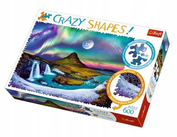 PUZZLE 600 CRAZY SHAPES ZORZA NAD ISLANDIĄ TREFL