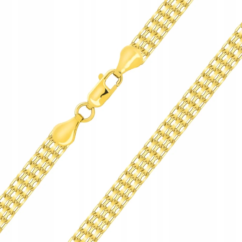Złoty łańcuszek splot Tasiemka 50 cm 585 14k Nobleer