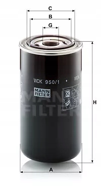 Mann-Filter WDK 950/1 Filtr paliwa