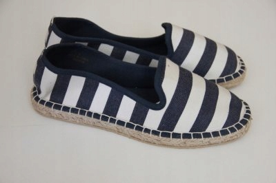 ASOS biało granatowe espadryle paski 5 38