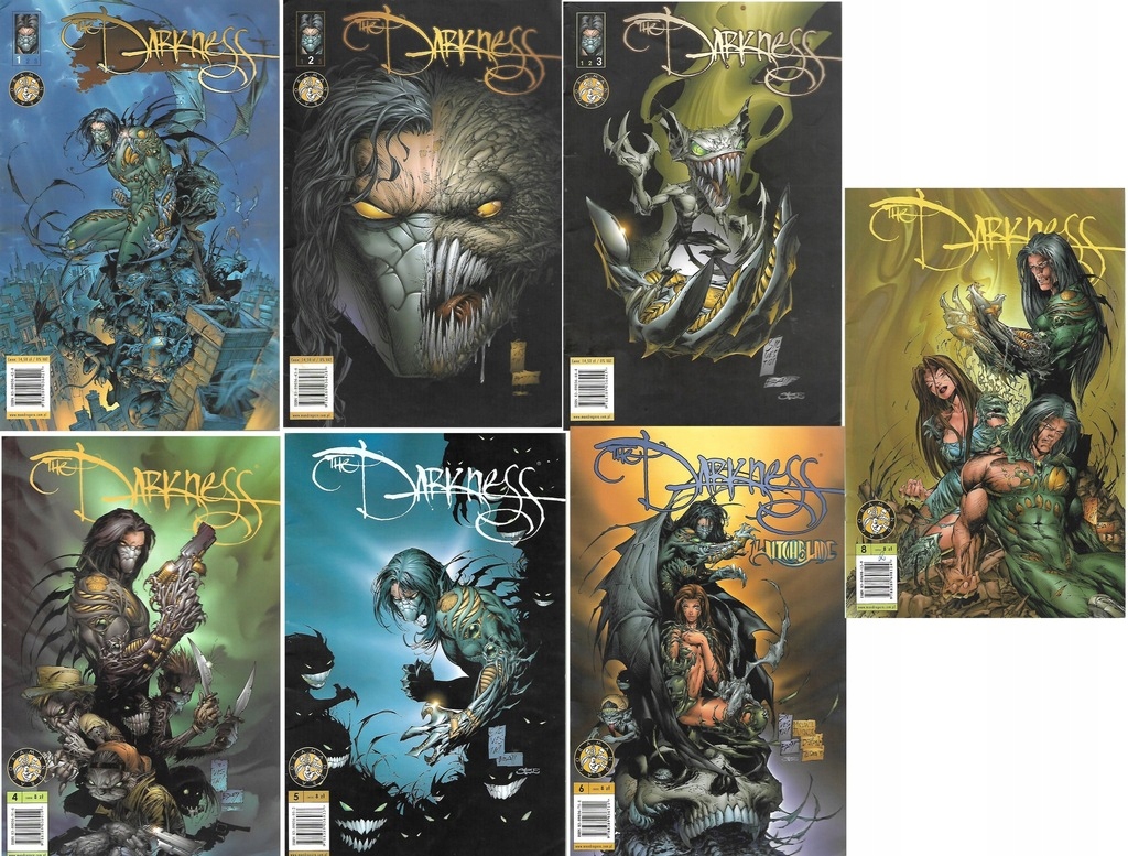 THE DARKNESS KOMIKS 1-6 + nr.8 Mandragora zestaw bez nr 7 i 9