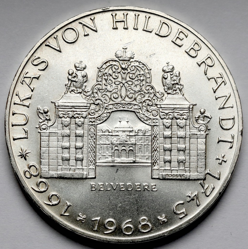 443. Austria, 25 szylingów 1968 Lukas von Hildebrandt