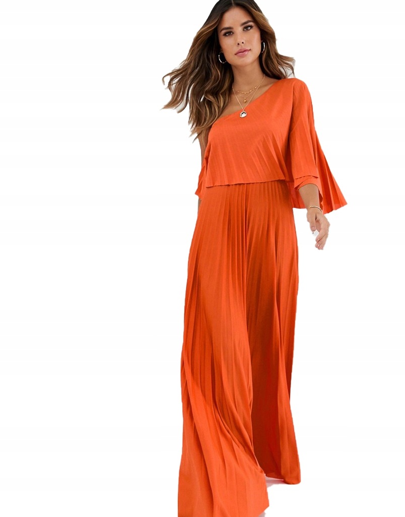 Sukienka MAXI PLISOWANA NA JEDNO RAMIĘ L 40 - 8269726250 - oficjalne