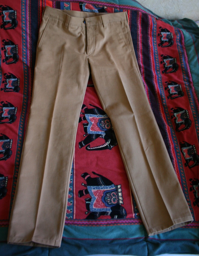 Chinosy BYTOM spodnie beżowe camel beż 168/88