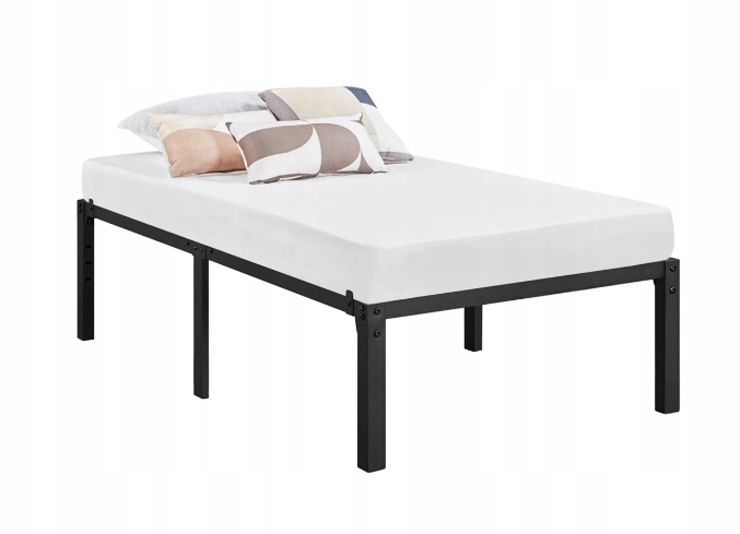 Stelaż Rama Łóżka Yaheetech Metalowa Czarna 90x200 Łóżko
