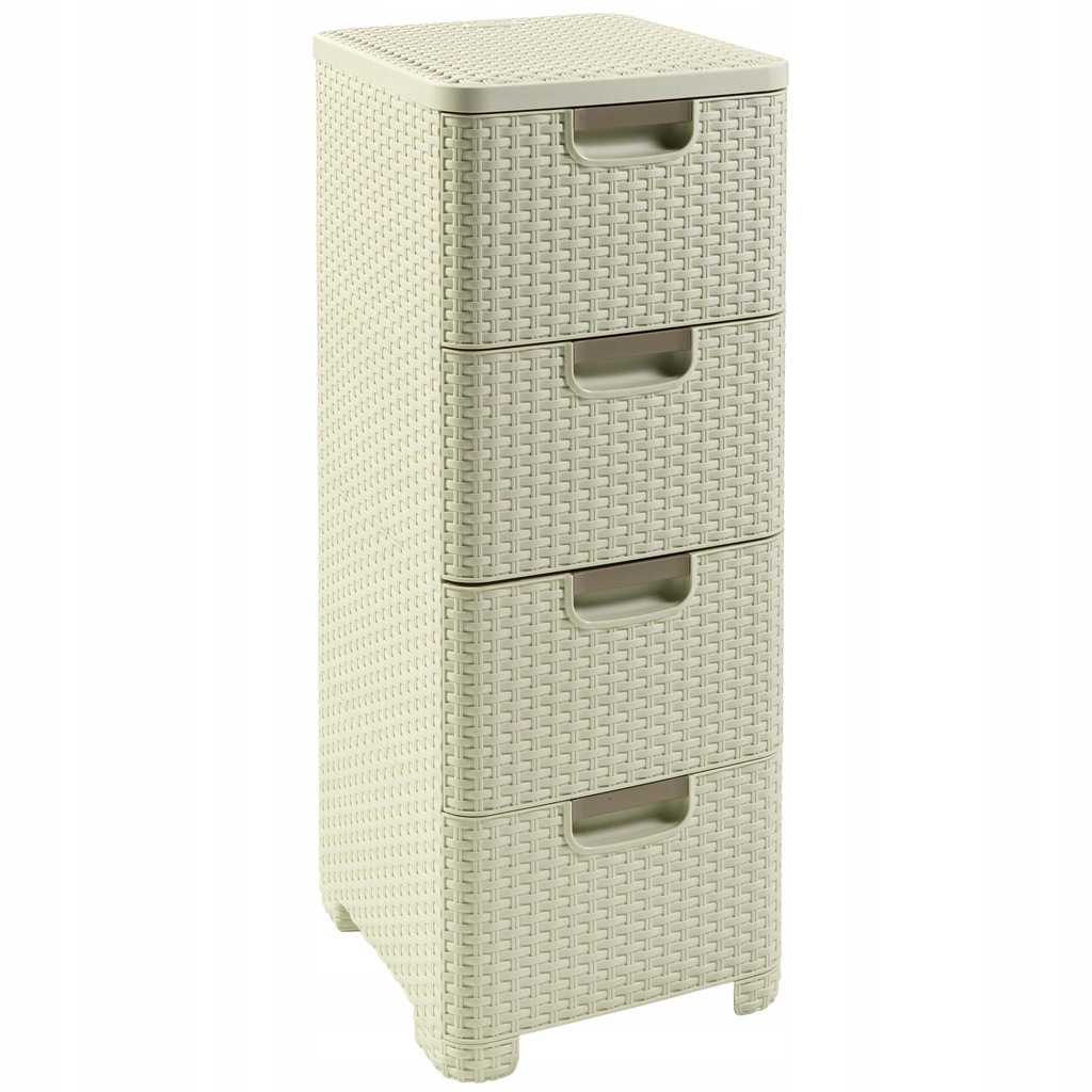 CU-06605 REGAŁ Z 4 SZUFL. STYLE KREMOWY 98057