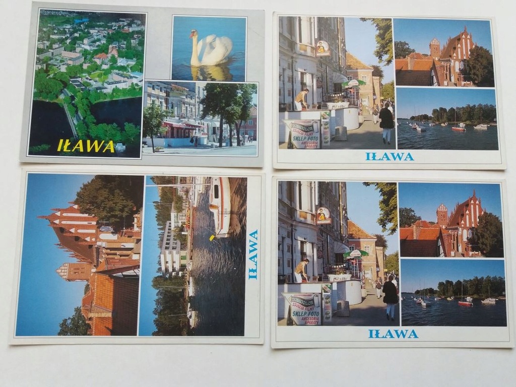 IŁAWA 4 pocztówki ok 1990