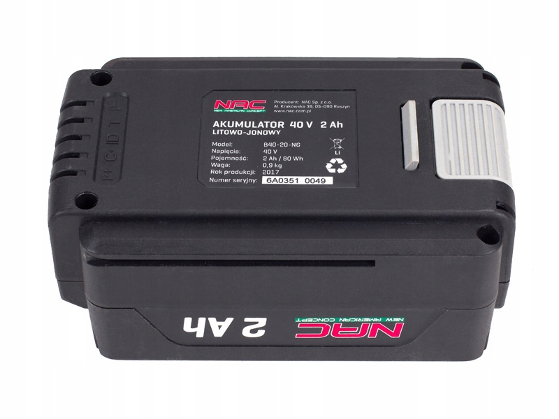 Akumulator Bateria NAC B40-20-NG 40V Li-Ion 2Ah