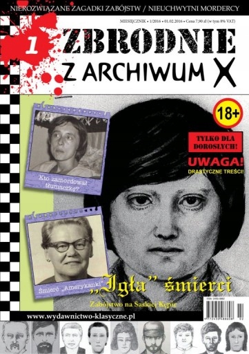 Zbrodnie z Archiwum X - nr 1/2016 - miesięcznik