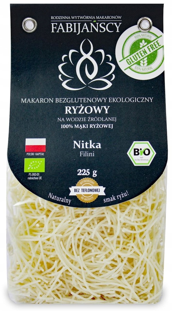 MAKARON (Z RYŻU BIAŁEGO) NITKA FILINI BEZGLUTENOWY