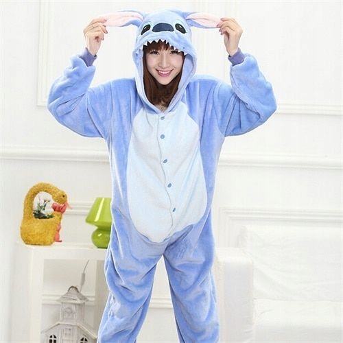 Piżama Przebranie Kigurumi Onesie Blue Stitch L