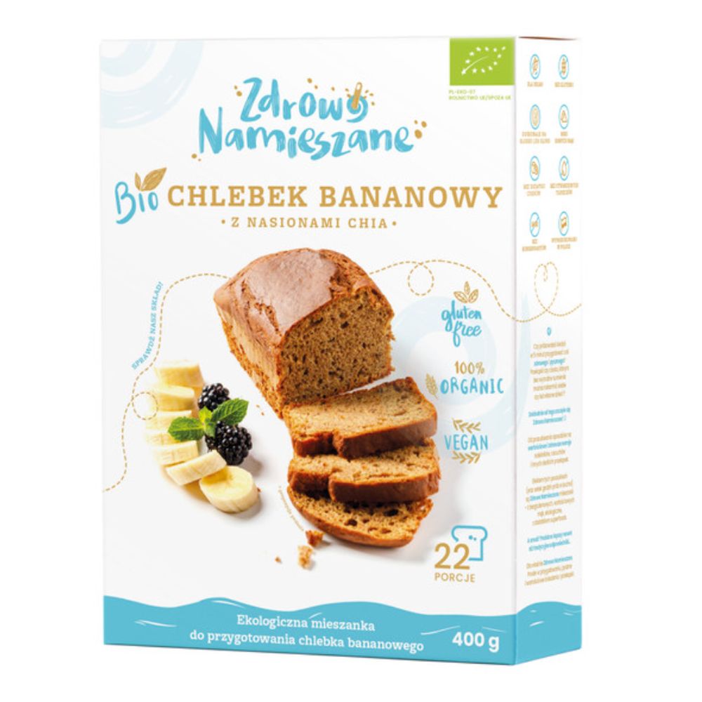 Chlebek Bananowy z Chia Bio 400g Zdrowo Namieszane