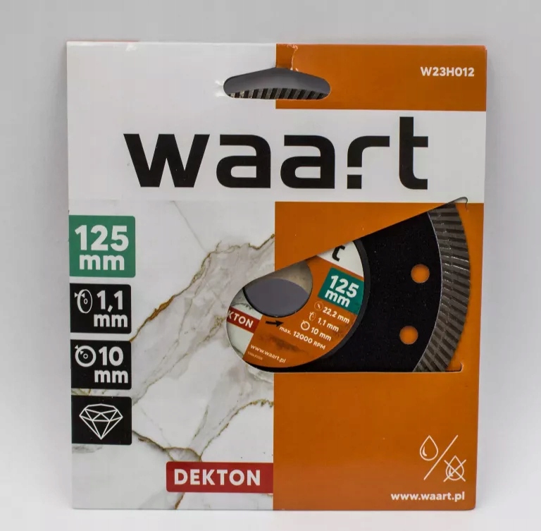 WAART TARCZA DIAMENTOWA DO CIĘCIA PŁYTEK TWARDYCH SPIEKÓW DEKTONU GRESU 125