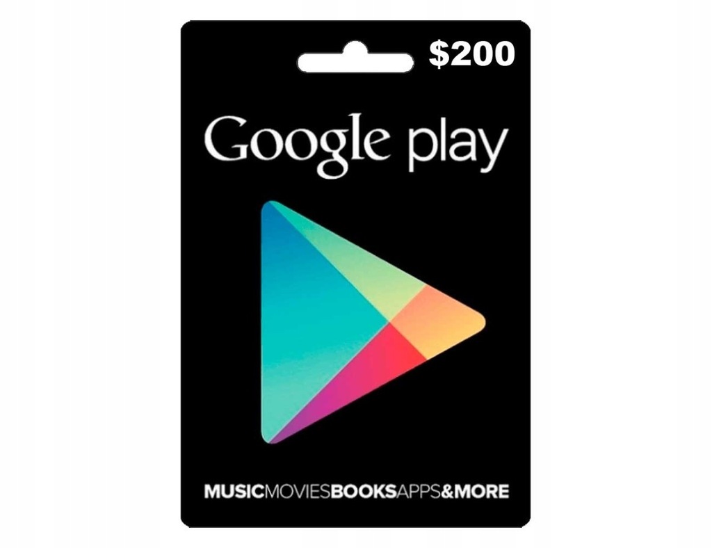 Karta podarunkowa Google Play ( 200$ USD )
