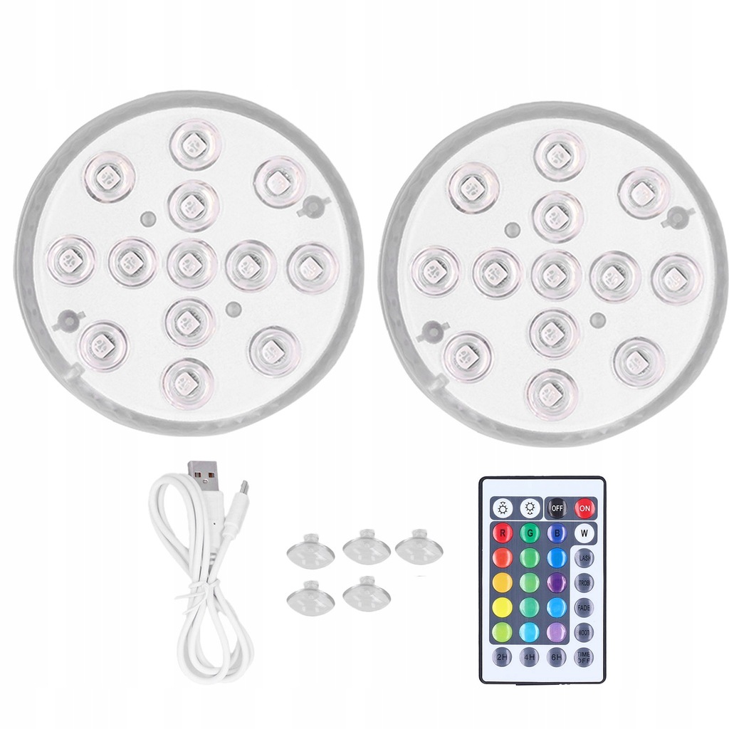 2 szt. Oświetlenie basenowe LED 16 kolorów Lampa gębinowa z JO