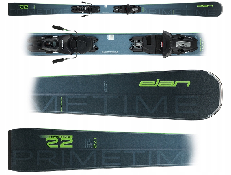 Narty Elan PRIMETIME 22 Blue 2025 + Wiązania EL 10.0 GW 158cm
