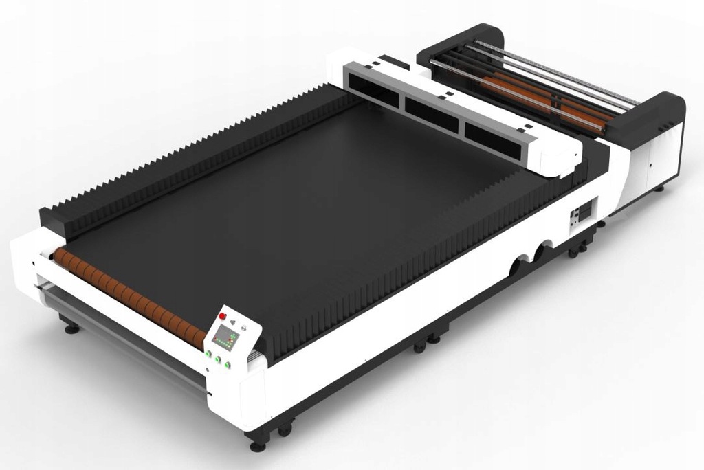 Ploter laser do cięcia tkanin+przewijany 1600x2600