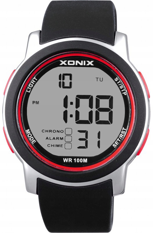 Zegarek z Dużym Czytelnym LCD XONIX Młodzieżowy