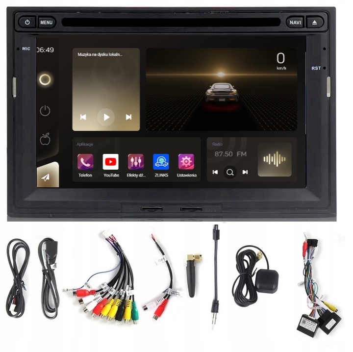 RADIO NAWIGACJA CARPLAY ANDROID AUTO GPS FIAT SCUDO 4GB 64GB SIM