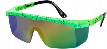 GOGLE NARCIARSKIE RETRO GOGLE Z LAT 80 ZIELONE