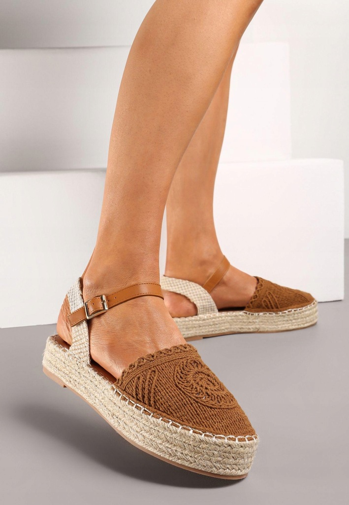 Renee Brązowe Espadryle damskie 38