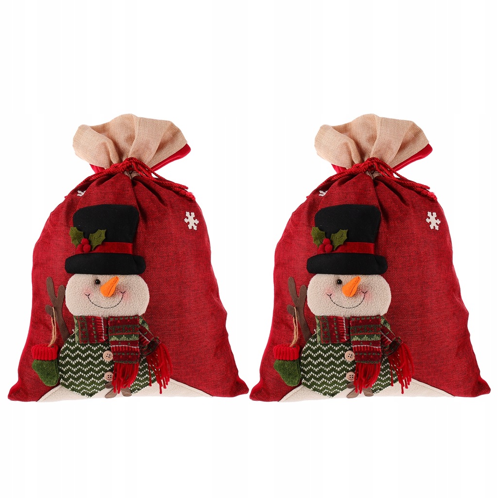 Santa Gift Bags Wrapping Christmas Pouch