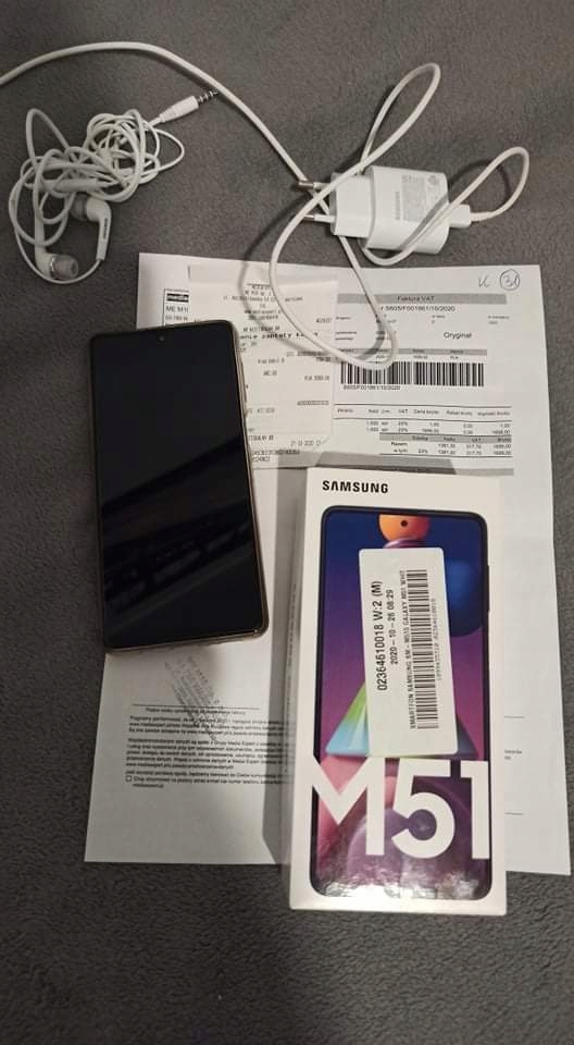 Smartfon Samsung Galaxy M51 8 GB / 128 GB biały - 12146932568 ...