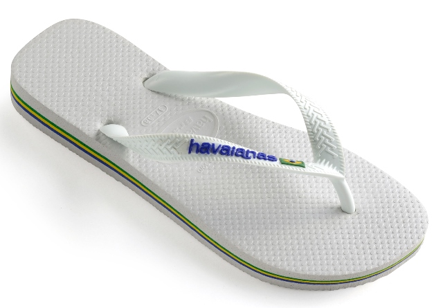 Havaianas Brasil Logo 39/40 białe japonki klapki