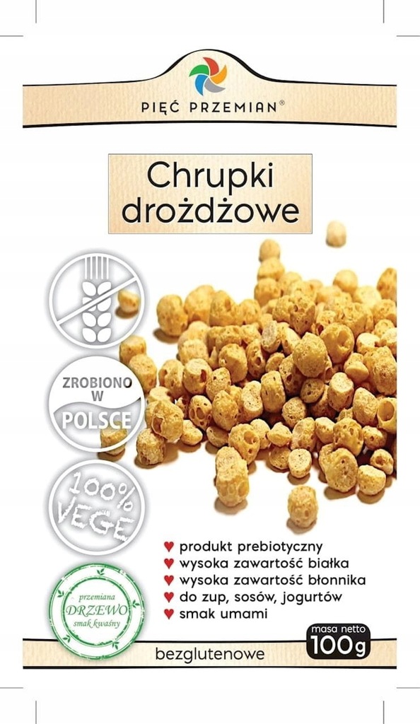 PIĘĆ PRZEMIAN Chrupki drożdżowe bezglutenowe 100g