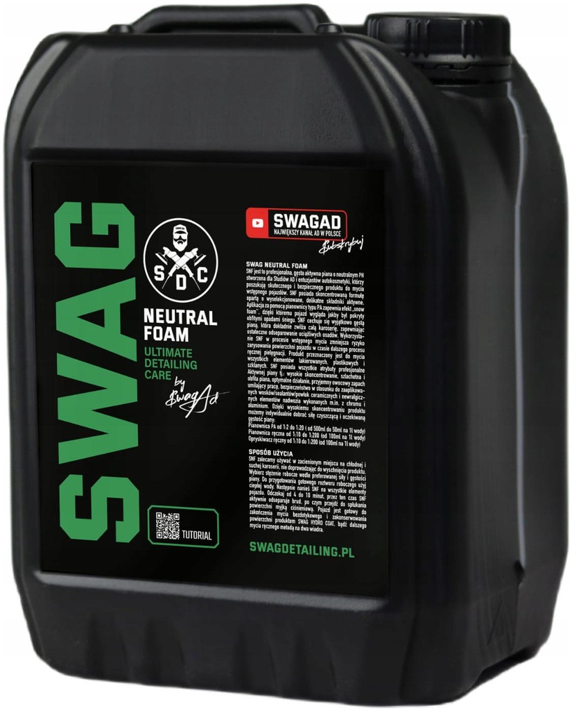 SWAG NEUTRAL FOAM 5L GĘSTA PIANA AKTYWNA MYCIE