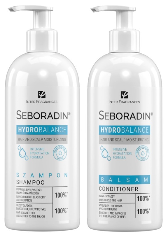 SEBORADIN Hydro Balance Szampon + Balsam nawiilżający 2x 400ml