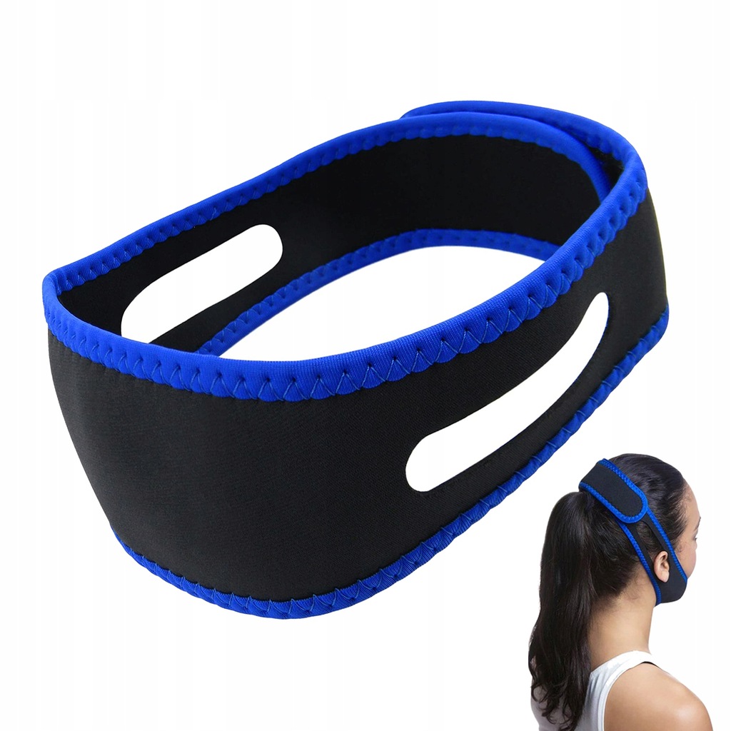 OPASKA NA GŁOWĘ PRZECIW CHRAPANIU PRZEPASKA ANTYCHRAPACZ NA BRODĘ PODBRÓDEK