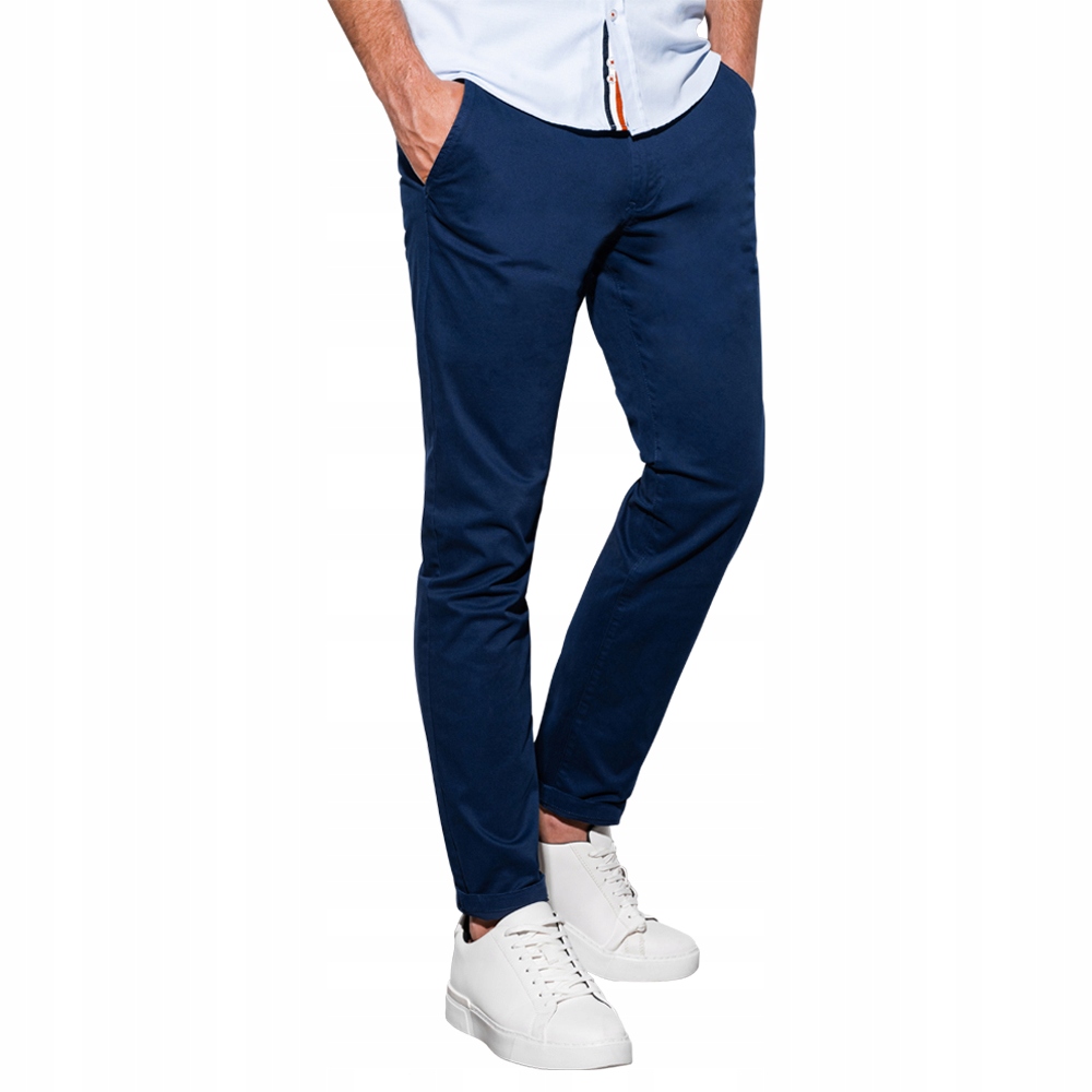 Spodnie męskie chino casual P894 granatowe XL