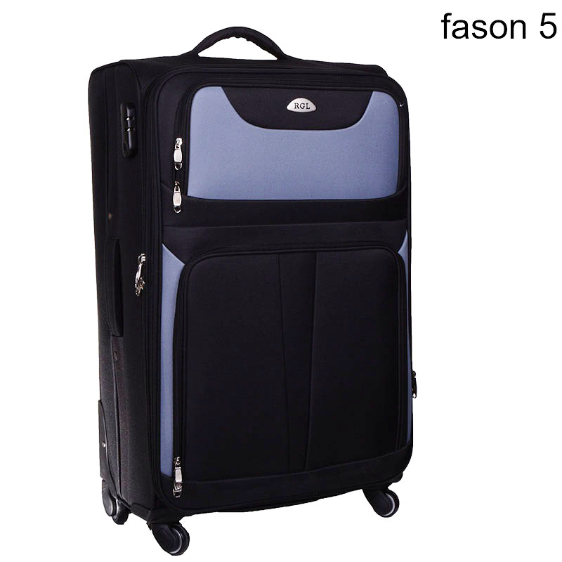 WALIZKA PODRÓŻNA ŚREDNIA NA 4 KÓŁKACH MIĘKKA TANIA - 7253254709