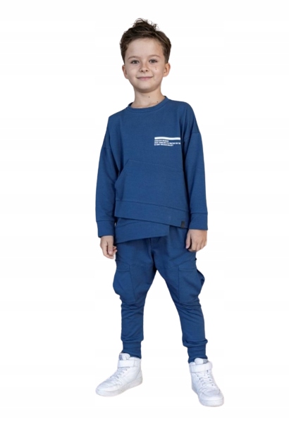 Dres Bluza Spodnie All For Kids Niebieski 116 122