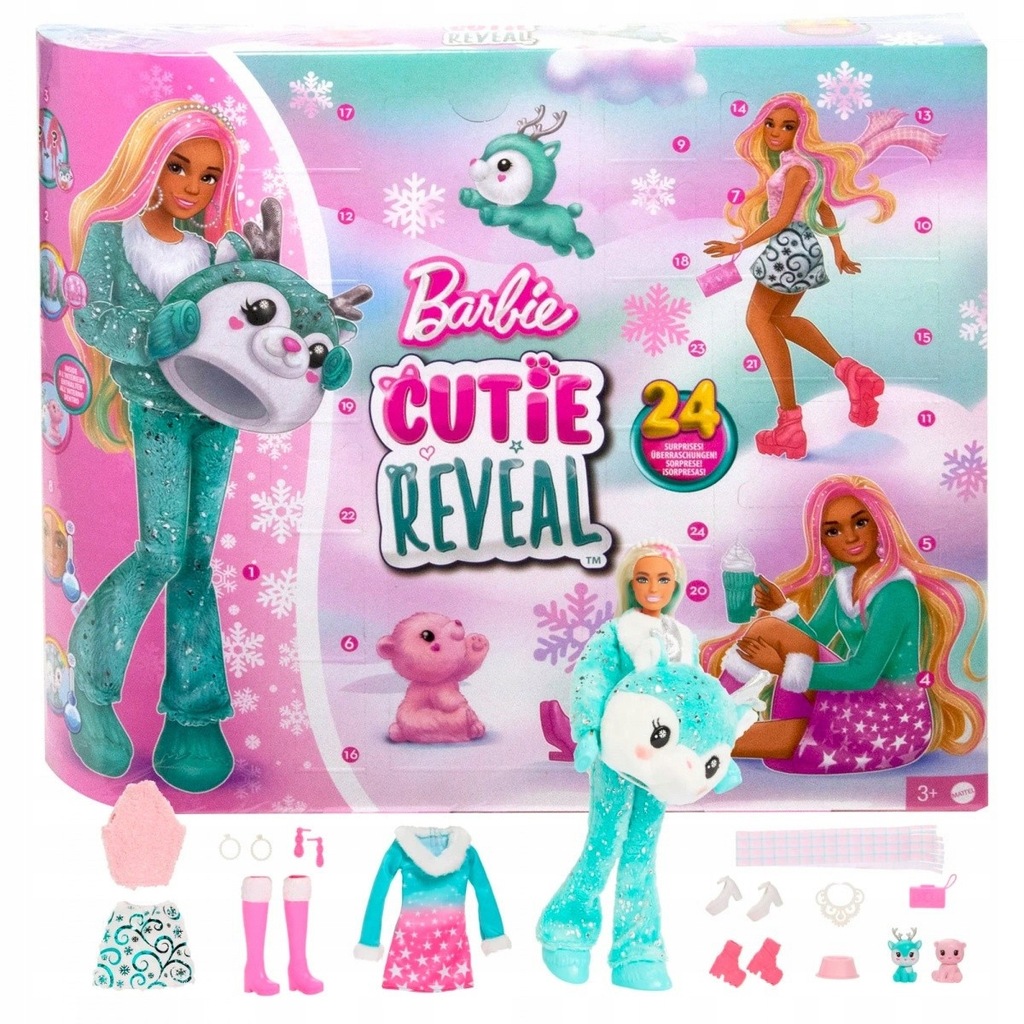 Barbie Cutie Reveal - Kalendarz Adwentowy od Mattel