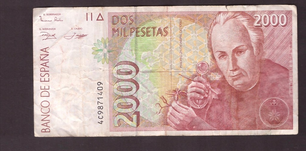 Hiszpania - banknot - 2000 Peset 1992 rok