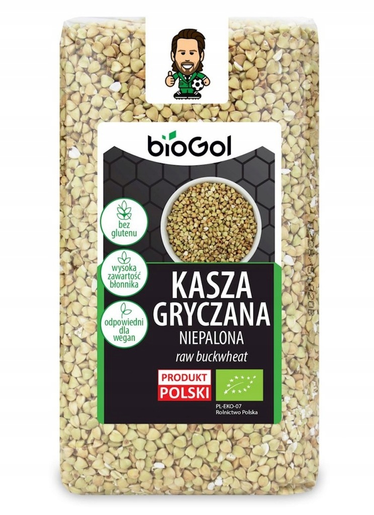 KASZA GRYCZANA NIEPALONA BEZGLUTENOWA BIO 500 g -