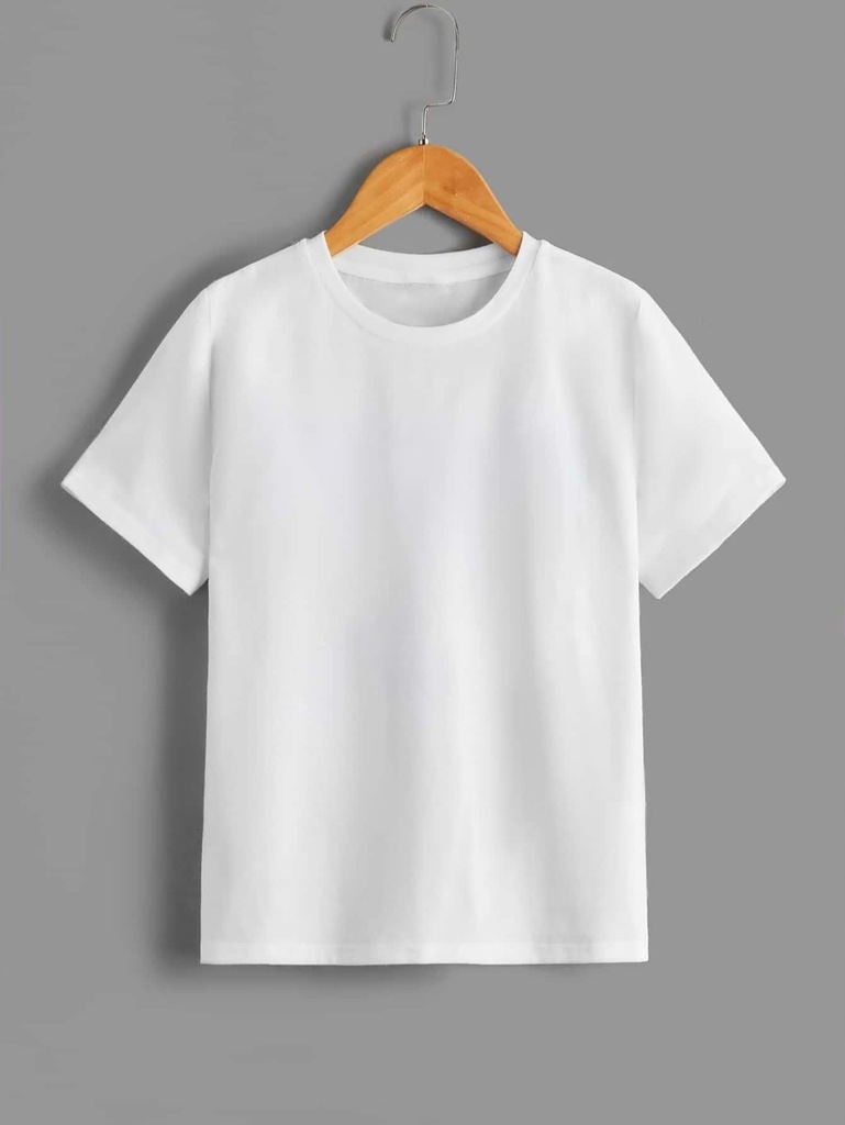 T-SHIRT KOSZULKA BIAŁA KLASYCZNA KRÓTKI RĘKAW BAWEŁNIANA BASIC SHEIN 150