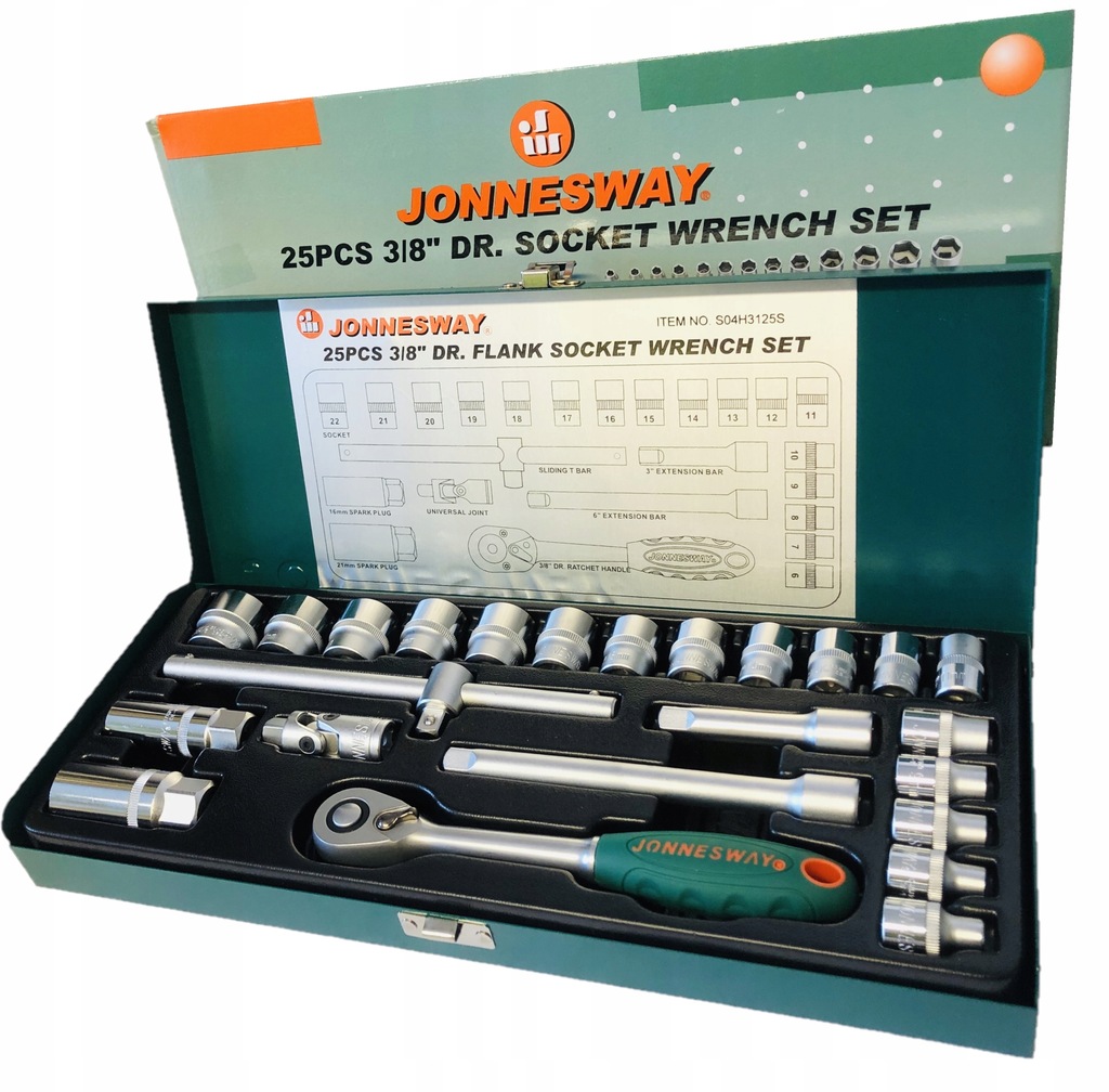 Jonnesway Klucze nasadowe 3/8'' nasadki 6-22 mm - 11379036046 ...