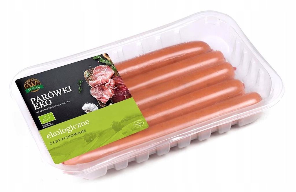 PARÓWKI WIEPRZOWE BIO 320 g (5 sztuk) - WASĄG (NA