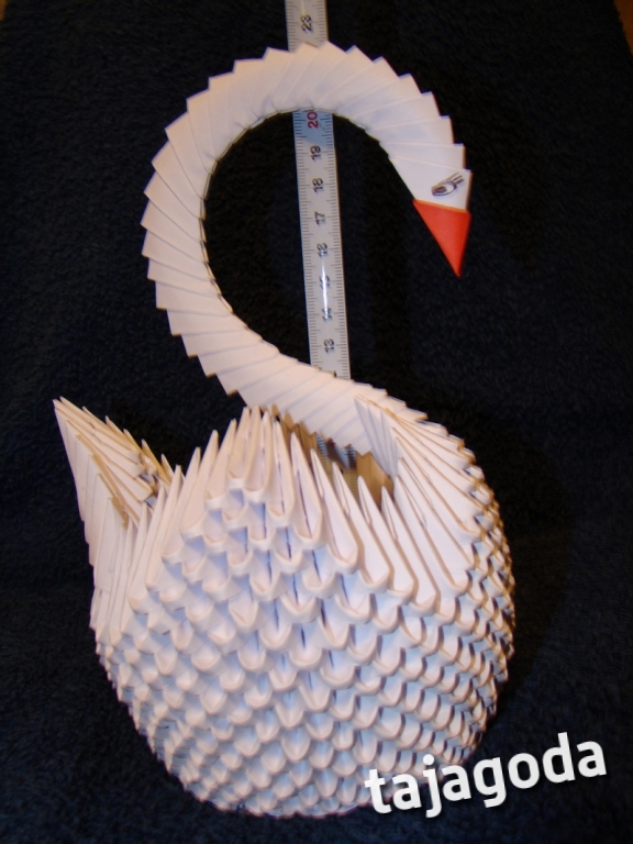 Łabędź Origami - 22 cm