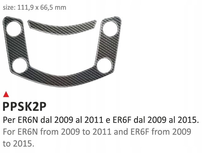 PRINT Naklejka na półkę kierownicy Kawasaki ER6F