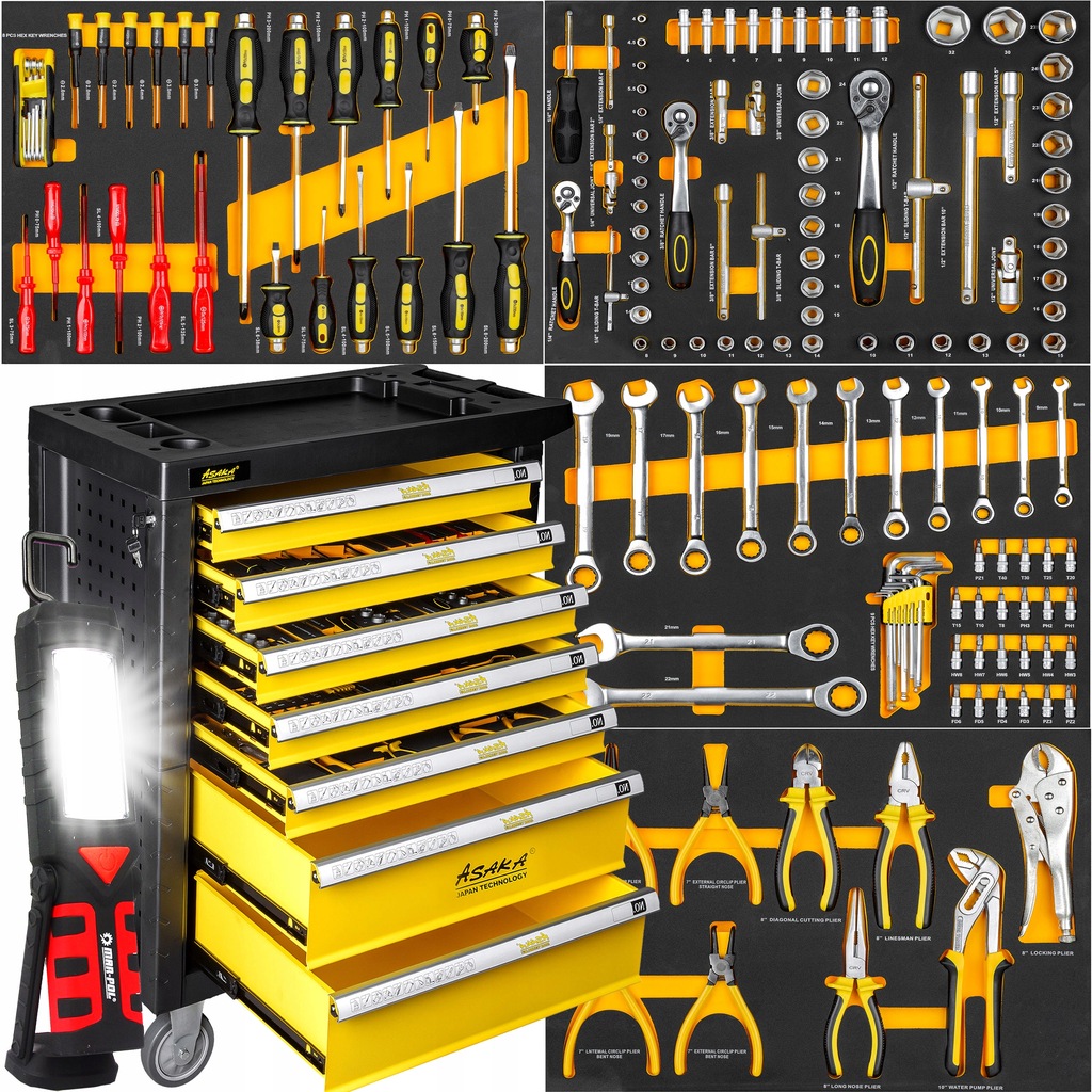 Купить ИНСТРУМЕНТАЛЬНЫЙ ШКАФ НАБОР ИНСТРУМЕНТОВ + СВЕТОДИОДНЫЙ ФОНАРЬ ...