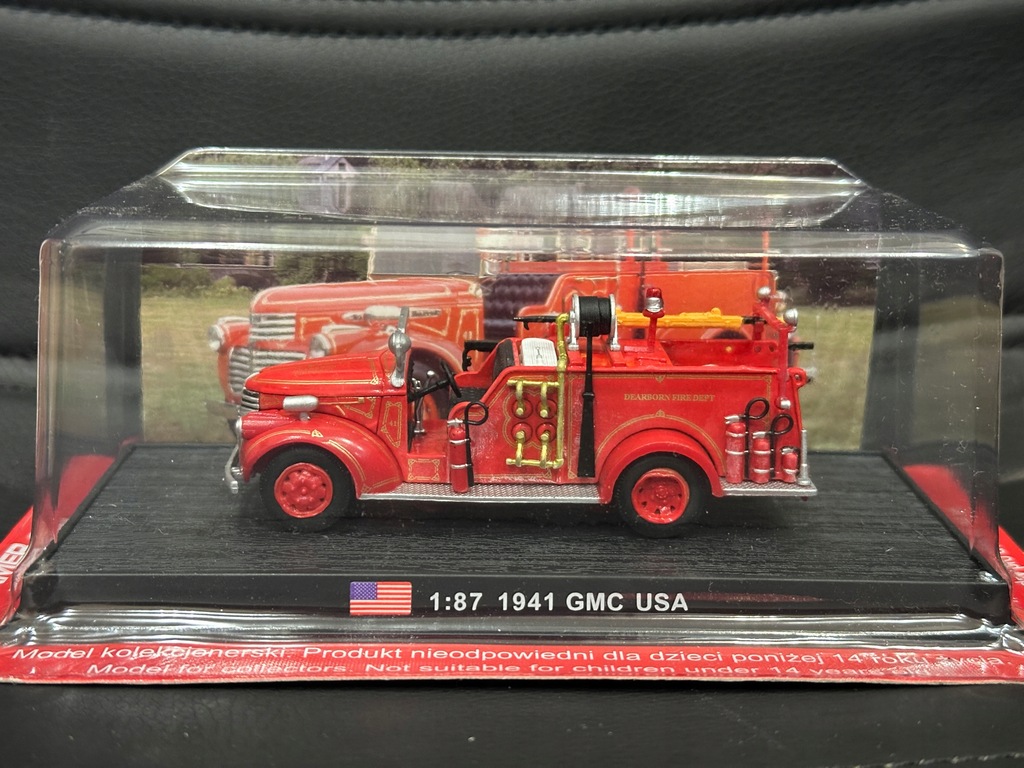 WOZY STRAŻACKIE GMC USA 1941 skala 1:87 AMERCOM Straż Pożarna