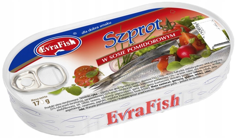 EvraFish Szprot w Sosie Pomidorowym 170g