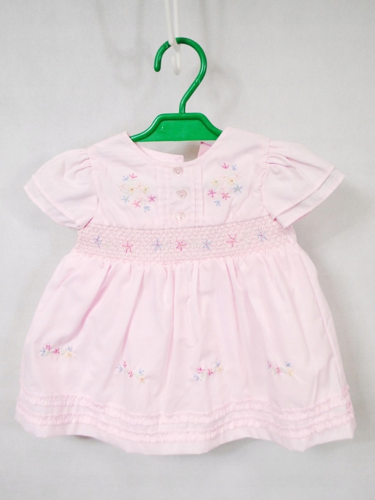 Sukienka niemowlęca różowa CHLOE LOUISE r.0-3m.