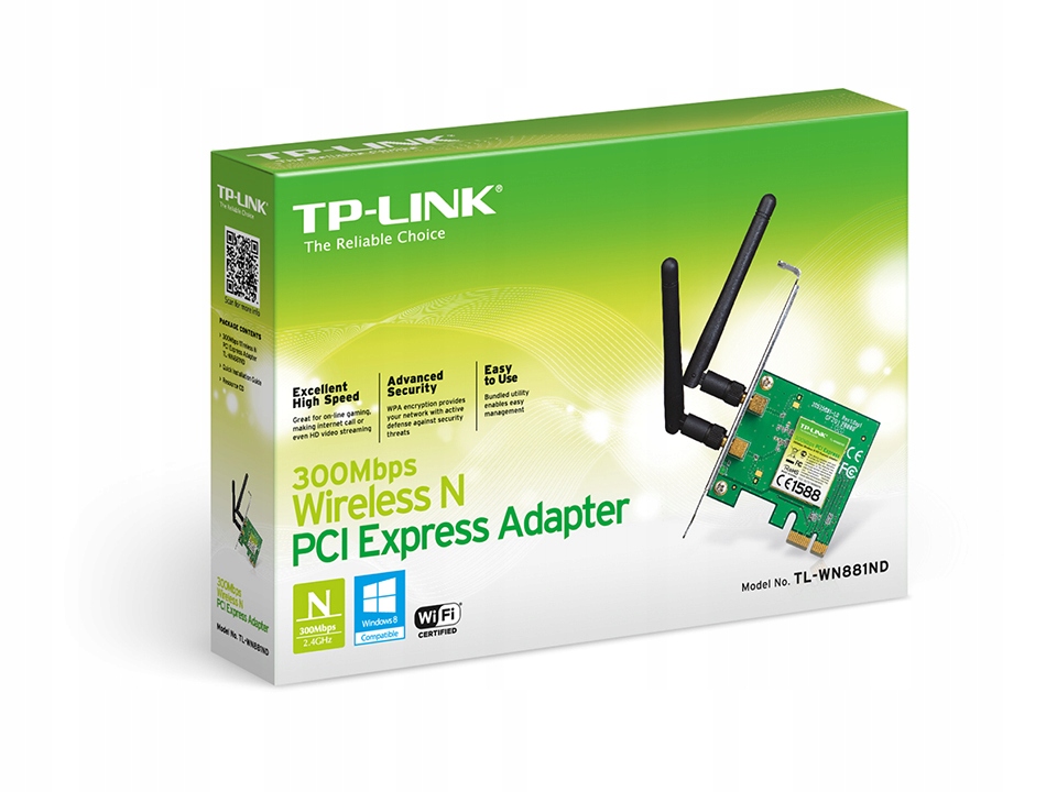 Купить Сетевая карта Wi-Fi N, PCI TP-LINK TL-WN881ND: отзывы, фото, характеристики в интерне-магазине Aredi.ru