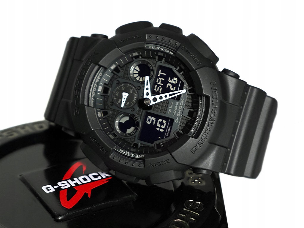zegarek mÄski CASIO G-SHOCK GA-100-1A1ER czarny - 7634279564 - oficjalne archiwum Allegro